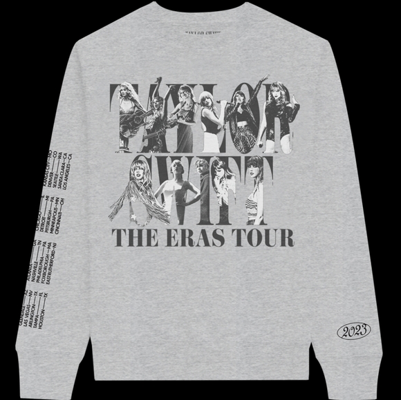 NEW Taylor Swift Eras Tour Grey Crewneck Sweatshirt 3XL - Picture 3 of 3